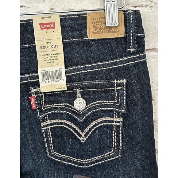 Levi's 715 Jeans Dark Wash 10.5 PLUS Rodeo Barrel Racing Bootcut Flap Pocket - Picture 5 of 5